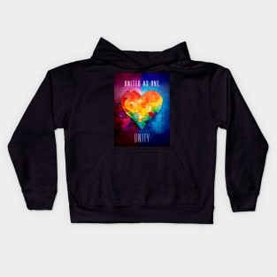 Embrace Diversity: The Importance of Inclusion and Diversity in the Divisive United States on a Dark Background Kids Hoodie